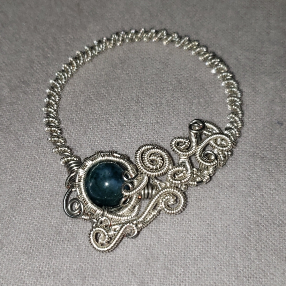 Bloodstone Circle Pendant